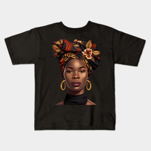 I Am Black History African Woman T-Shirt Kids T-Shirt